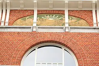 Sgraffito aan de Mermansstraat in Turnhout