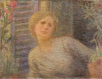 Ragazza alla finestra door Plinio Nomellini (tussen 1891 en 1893).