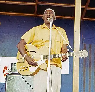 Arthur Crudup op het Ann Arbor Blues Festival in 1969
