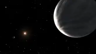 Een artistieke impressie van het stelsel van Kepler 138