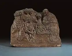 Artus Quellinus I, De Aanbidding van de herders. Door het Erfgoedfonds in 1996 verworven en in 2000 in bruikleen toevertrouwd aan het KMSKA, Antwerpen.