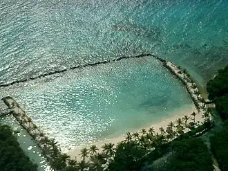 Renaissance Island vanuit de lucht