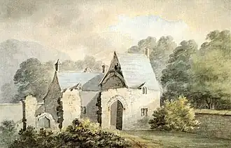 Ashton House, schilderij van John Swete uit 1794