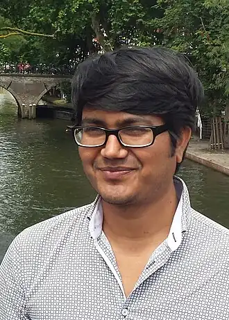 Asif Mohiuddin op de European Humanist Youth Days 2016 in Utrecht.