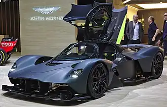 Een Aston Martin Valkyrie op de Autosalon van Genève