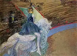 In het Circus Fernando: op een wit paard, pastel, 1888
