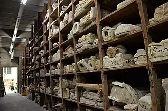 Verzameling van historische mallen, atelier van de Afgietselwerkplaats, Brussel