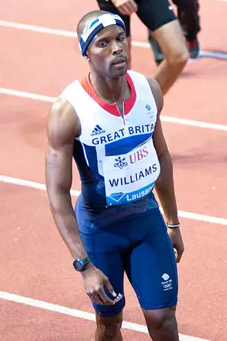 Conrad Williams tijdens de Athletissima in 2012.