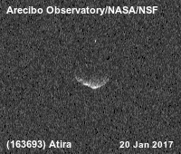 Radarfoto's gemaakt door de Arecibo telescoop