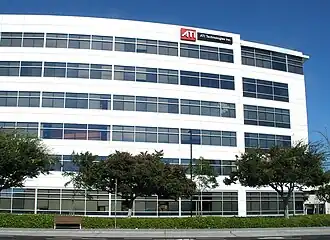 Bedrijfsgebouw van ATI Technologies in Silicon Valley, Santa Clara, Californië