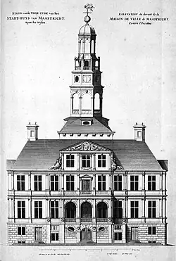 Idem: vooraanzicht naar tekening van Pieter Post