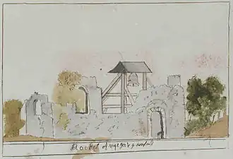 De kerk en klokkenstoel van Rohel, Atlas Schoemaker: Friesland, 1710-1735