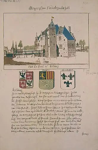 Het Kasteel van Tilburg (afbeelding begin 18e eeuw) bood ruimte aan de katholieke eredienst.