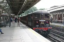 Historisch metromaterieel in Ladbroke Grove tijdens een museumrit in 2014