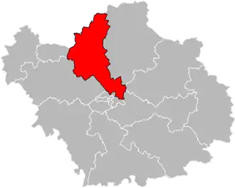 Locatie van het kanton