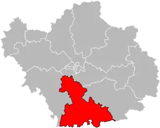 Locatie van het kanton