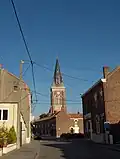 Dorpscentrum met de Église Saint-Vaast