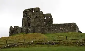 Auchindoun Castle vanaf de westzijde