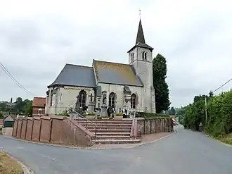 De kerk van Auchy-aux-Bois