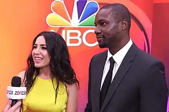 Audrey Esparza (links) en Rob Brown (rechts) in 2015