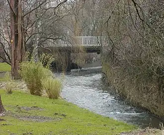 De Aue in het kuurpark van Bad Eilsen
