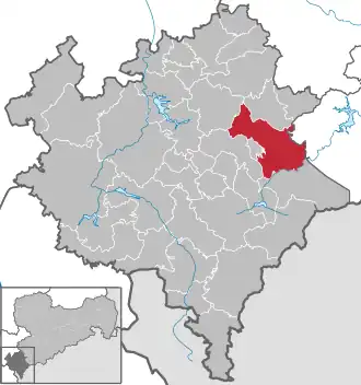 Kaart van Auerbach (Vogtlandkreis)