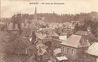 Auffay, panorama op oude postkaart
