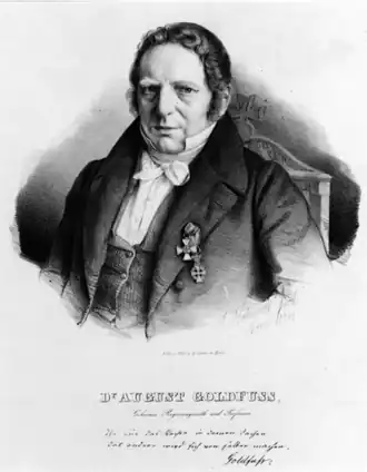 Lithografie van August Goldfuss, 1841