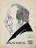 Portret van August Kiehl door Wybo Meijer, 1925.