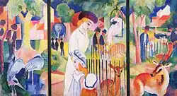 August Macke: Großer Zoologischer Garten, Triptychon (1913)