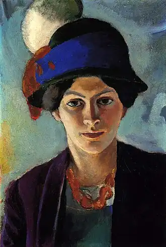 Portret door August Macke, 1909
