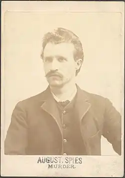 August Spies (1855-1887), stoffeerder, vakbondsleider, geboren in Hessen, Duitsland