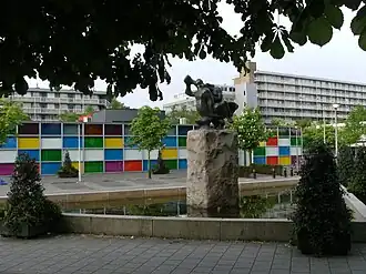 Kunst op het plein ('Nereide op Triton')