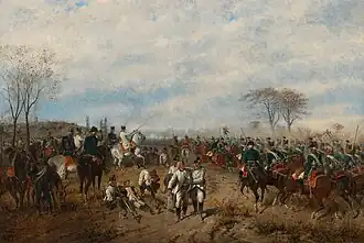 schilderij van de veldslag (A. v. Maly, 1887)