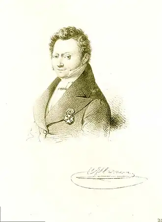 Auguste Clavareau, ca. 1825, met handtekening