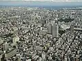 Skytree Tokyo, uitzicht vanaf het eerste observatieplatform (350m)