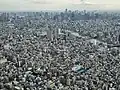 Skytree Tokyo, uitzicht richting zuidwesten vanaf het tweede observatieplatform