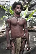 Aborigine in lendendoek