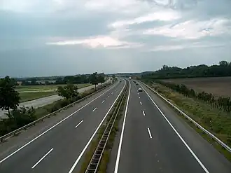 De A3 bij Guntramsdorf