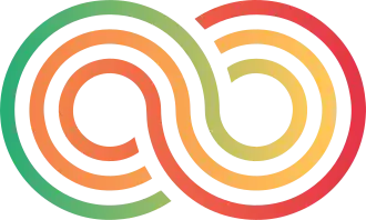 Three concentric infinity symbols, used as the logo for Autistic Pride Day. The infinity symbols feature gradients of green, orange, and red.