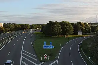 A831 bij Stuttgart-Vaihingen