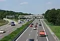 Autobahnkreuz München-Nord, komend over de A9 vanuit het zuiden