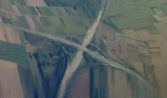 Luchtfoto van het knooppunt