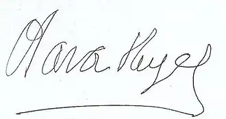 Handtekening van Reyes