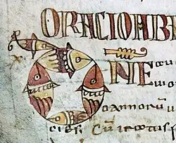 Initiaal D uit een Merovingische Bijbel