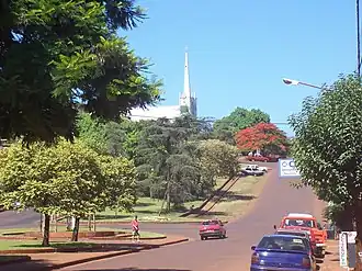 Avenida Sarmiento met op de achtergrond de kathedraal