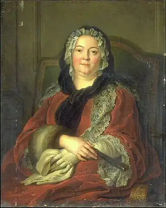 Portret, waarschijnlijk van Madame de Tencin op leeftijd, door Joseph Aved