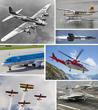 Verschillende luchtvaartuigen