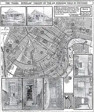 Locaties van de Axeman-moorden