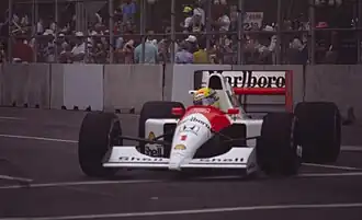 Ayrton Senna won de eerste (zie foto) en laatste Grand Prix van 1991 plus nog vijf races ertussenin en werd zodoende wereldkampioen in 1991.